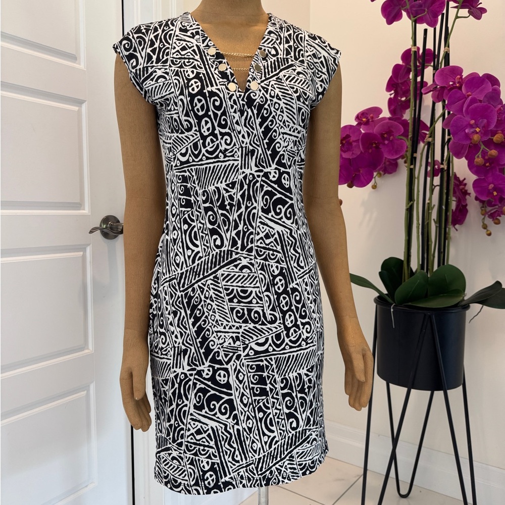 Michaels Black and White Tribal Print Blouse